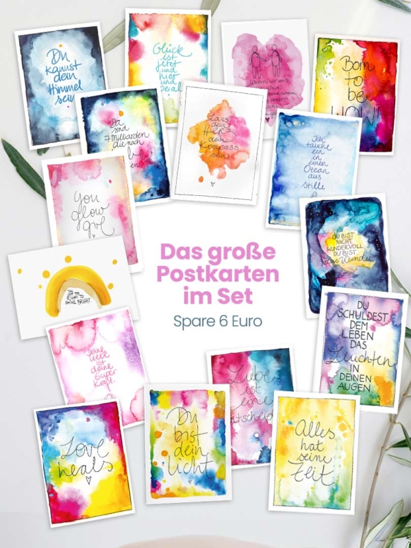 Alle Aquarell Postkarten von Anna Wiesemann im Set